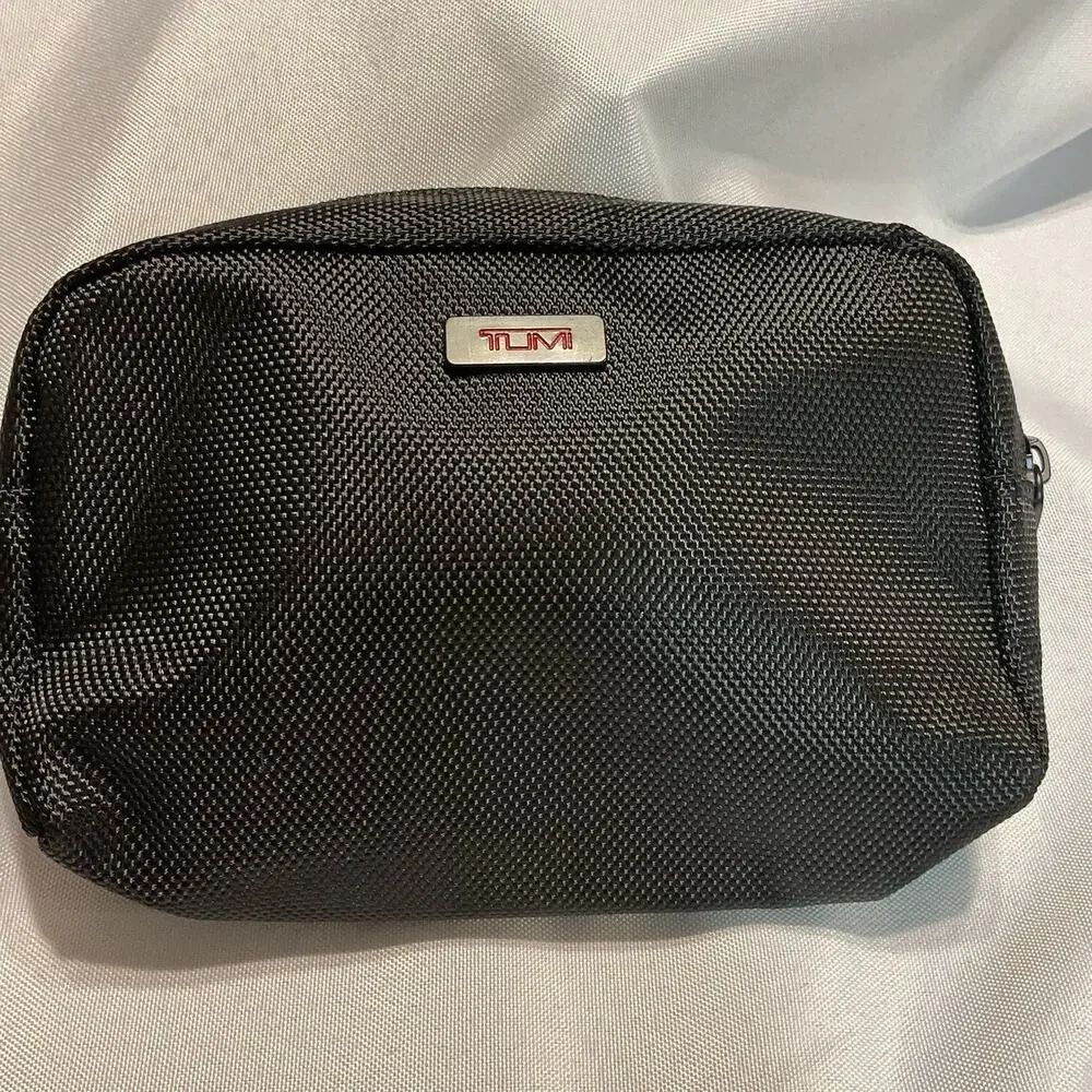 TUMI For Delta Ballistic Black Toiletry Tech Pouch Bag